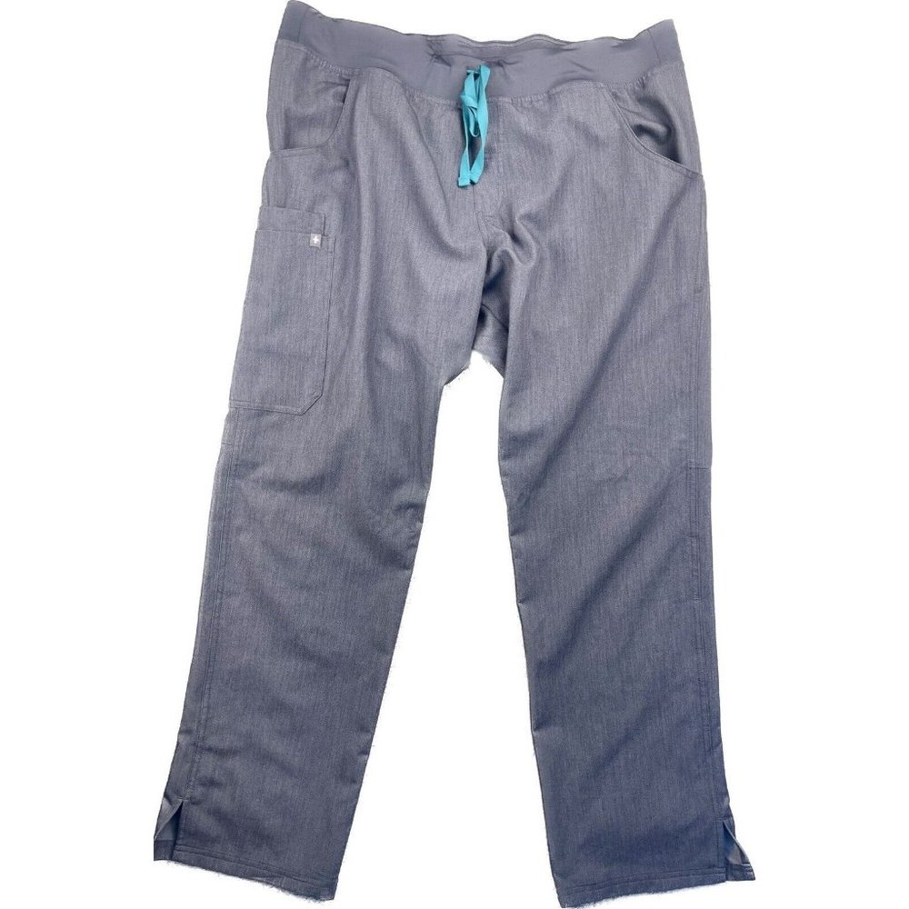 Figs Technical Collection Womens XL Medium Gray Elastic Waist Scrub Pants